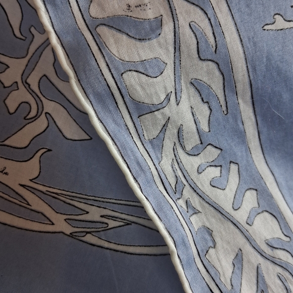 Emilio Pucci Soft Blue 100% Pure Cotton  Scarf - Picture 5 of 7